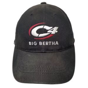 Callaway Big Bertha C4 Baseball Cap Hat Black Red OS Slideback Embroidered Golf